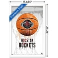 thumbnail image 3 of NBA Houston Rockets - Drip Basketball 21 Wall Poster, 14.725" x 22.375", Framed, 3 of 3
