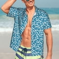 thumbnail image 5 of Lsque Beautiful Floral pattern Hawaiian Shirt for Men, Unisex Summer Beach Casual Short Sleeve Button Down Shirts-Medium, 5 of 9