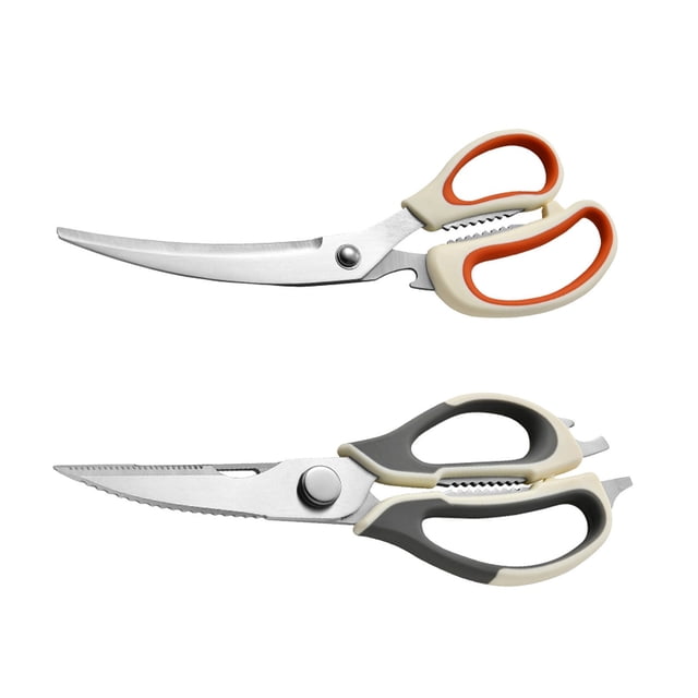 TIMIFIS Heat Pad Stainless Steel Multifunctional Kitchen Scissors Roasting Scissors Powerful Chicken Scissors Set of Kitchen Siccosrs Kitchen Gadgets