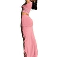 thumbnail image 3 of Franhais Women's Long Skirt Set,Sleeveless Round Neck Cropped Tops + Soft Abdominal Long Skirt, 3 of 4