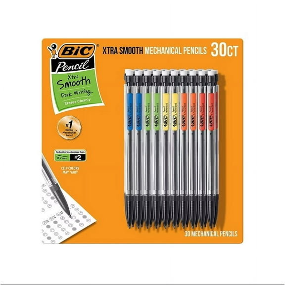 BIC Xtra-Smooth Mechanical Pencils with Erasers, 30 ct.
