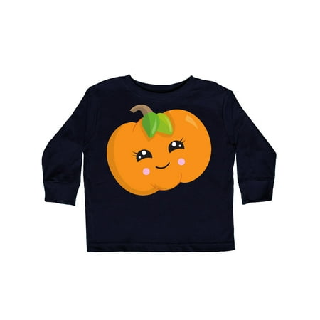 

Inktastic Smiling Pumpkin Halloween Orange Pumpkin Gift Toddler Boy or Toddler Girl Long Sleeve T-Shirt