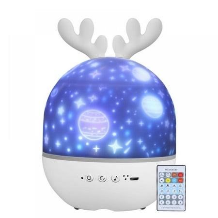 

Night Light Projector For Kids Night Lamp With Remote Control For Bedroom 360° Rotation Rechargeable Night Light Projection Lamp With 4 Lighting Modes & 6 Set Of Films & Music
