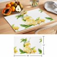 thumbnail image 6 of Summer Lemon Placemats Set of 8 Yellow Fruits Green Leaf Watercolor Place Mats Indoor Wipeable Table Mats Washable Cloth Dining Table Placemats for Kitchen Holiday Party Home Decor 13x19 Inch, 6 of 9