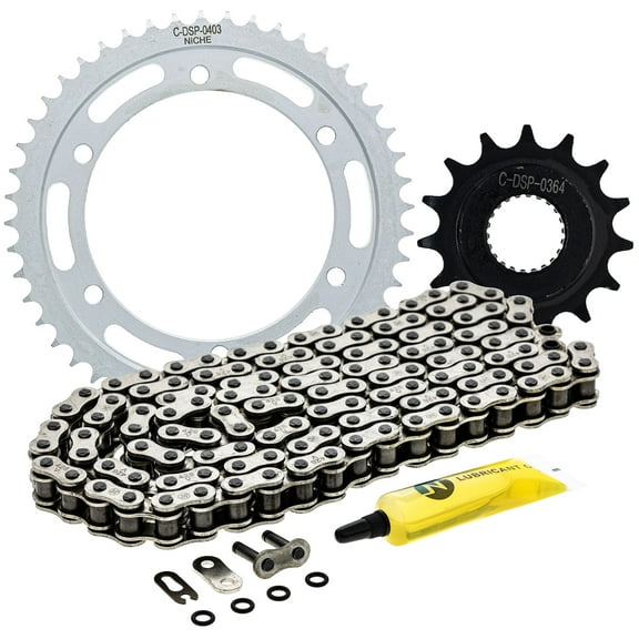 Niche Sprocket Chain Set for Yamaha XT250 15/48 Tooth 428 O-Ring Front Rear Kit MK1014393