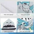 thumbnail image 3 of Hengguang Shark Hooded Towel for Kids, Hooded Beach Towel Swimming Bath Poncho Ultra Soft and Absorbent Bathrobe for Girls Boys Children Toddler 2-8 Years Old(green shark), 3 of 7