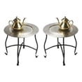thumbnail image 1 of Home Square Moroccan Tray Table in Lightly Distressed - Set of 2, 1 of 3