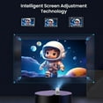 thumbnail image 3 of Mini Portable Projector with WiFi and Bluetooth, Built-in Android 12, Streaming Apps for Netflix/YouTube/Prime Video, Auto Keystone, Power Focus, 130'' Display, HDMI/USB, Ceiling Rotatable, 3 of 10