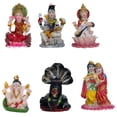 thumbnail image 1 of Accent Collection Divine Polyresin Multicolor Set Of 6 Hindu Deity Figurines For Pooja & Indian Home Decor, 1 of 3