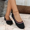 thumbnail image 6 of Fesfesfes Womens Walking Shoes Round Toe Fly Weaving Mesh Surface Round Head Shallow Mouth Comfortable Slip-on Flat Shoes 39(7), 6 of 8