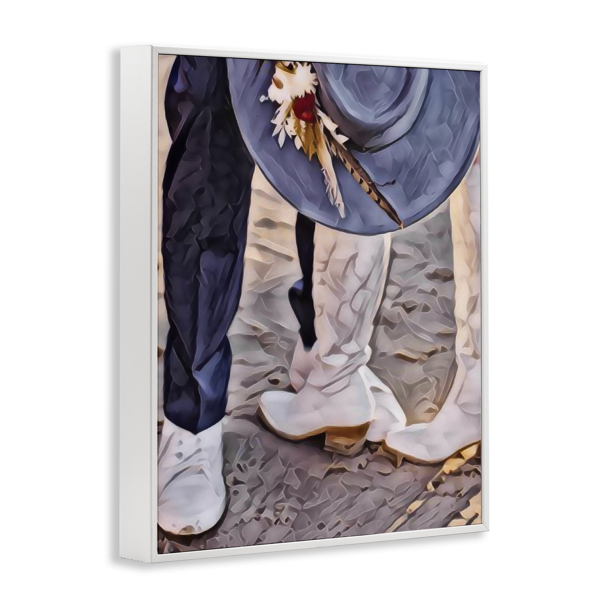 Elope In The Desert White Framed Giclee Art, design by Jesse Keith
