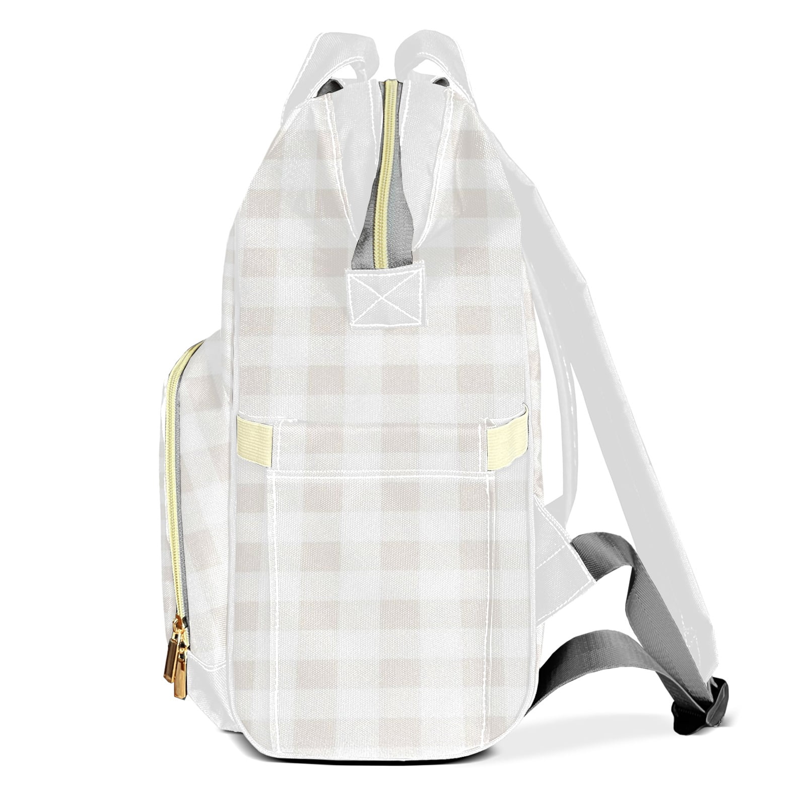 Buffalo Plaid Diaper Backpack – Large Capacity, Insulated Baby Bottle Pocket, Multifunctional Mommy Bag for Boys & Girls