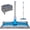 Blue, variant on ITTAHO Microfiber Flat Mop Floor Cleaning, Wet & Dry Cleaning Dust with Stainless Steel Telescopic Handle, Blue