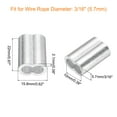 thumbnail image 2 of 60Pcs Aluminum Crimping Loop Sleeve for 3/16" Diameter Wire Rope, Double Ferrule Wire Rope Sleeve for Cable Line End, 2 of 6