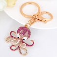thumbnail image 2 of Cute Octopus Rhinestone Keychain Animal Keyring Car and Bag Accessories (Pink), 2 of 4