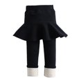 thumbnail image 1 of Leggings con forro polar y falda con volantes para niñas, leggings de invierno con falda (1T-10 años), 1 of 8