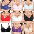 thumbnail image 4 of Womens Bras,Back Double-Breasted Full Lace Thin Bra(70B-90B), 4 of 6
