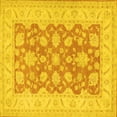 thumbnail image 1 of Ahgly Company Machine Washable Indoor Square Oriental Yellow Traditional Area Rugs, 3' Square, 1 of 4