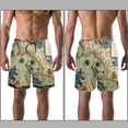 thumbnail image 3 of luoweisi Men's Beach Shorts Quick Dry Swim Trunks with Mesh Lining Map 2XL, 3 of 5