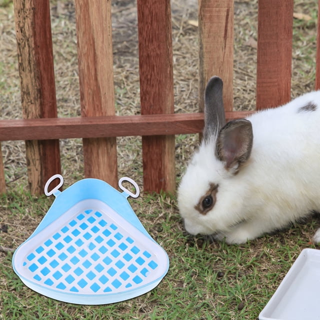 LOLIPPYY Bunny Litter Pan Triangle Toilet Potty Trainer with Easy to Clean Feature 1 Set