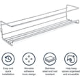 thumbnail image 3 of Metal Wall Mounted Spice Rack 2 Pcs Kitchen Shelf - Kitchen Spice Rack Easy To Install Kitchen Wall Mount Shelf, 3 of 5