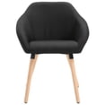 thumbnail image 2 of vidaXL Dining Chairs 4 pcs Black Fabric, 2 of 5