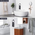 thumbnail image 2 of (Negro) Toallero adhesivo para baño, toallero fuerte, acero inoxidable, cromado, 2 of 4