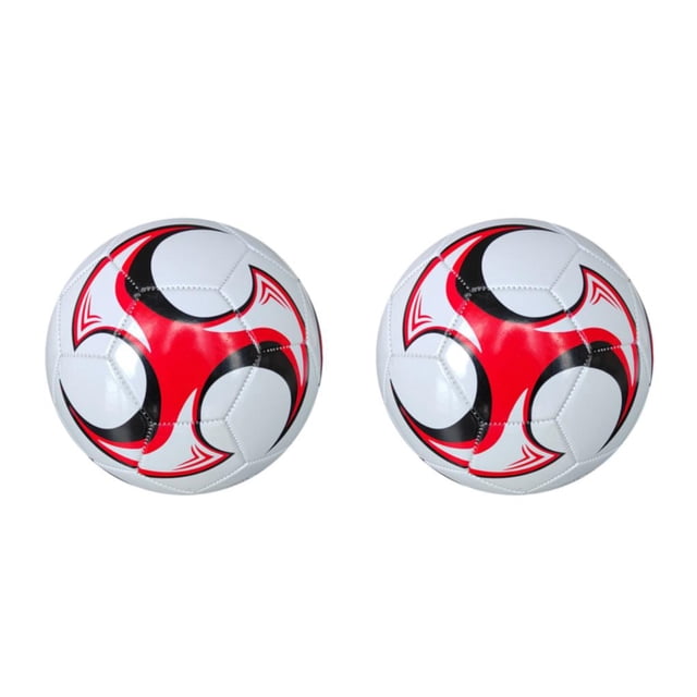 Baohd Large Application PVC A Fait des Ballons de Football Durables et Inodores pour le Football Collège Sports Match de Football Durabilité 2 Rouge 2Set