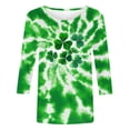 thumbnail image 4 of BLVB Womens 3/4 Sleeve St. Patrick's Day T-Shirts Shamrock Crew Neck Spring Graphic Tee Tops Casual Fashion Shirts, 4 of 5