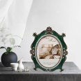 thumbnail image 3 of Jeweled Photo Frame Embossed Finishing Decor Retro Freestanding Picture Display 7inch, 3 of 9