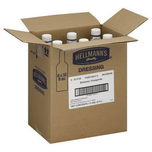 Hellmann's Classics Balsamic Vinaigrette Salad Bar Dressing Bottle, 32 oz - Case of 6