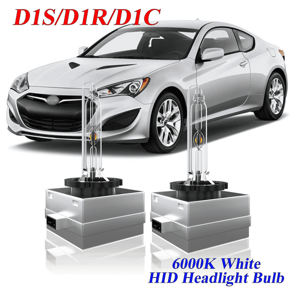 For Hyundai Genesis Coupe 2009 2010-2016 D1S HID Headlight High/Low Beam 6000K Crystal White Xenon Bulbs Set 2