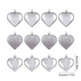 thumbnail image 3 of Heart Ornaments 12Pcs Heart Baubles Hanging Ornaments for Valentine's Day Decor Mother's Day Xmas Tree Wedding Anniversary Party Decoration (Silver), 3 of 6
