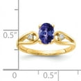 thumbnail image 2 of Primal Gold 14 Karat Yellow Gold 7x5mm Oval Tanzanite and VS Diamond Ring, 2 of 4
