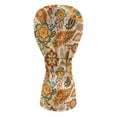 thumbnail image 2 of Yuyamidu Fall Flowers Golf Ball Golf Club Headcover Orange Floral Golf Head Protective Cover PU Leather Driver Fairway Wood Hybrid Head Cover, 2 of 7