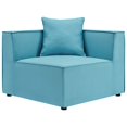 thumbnail image 3 of Lounge Sectional Sofa Set, Fabric, Blue, Modern Contemporary Urban Design, Outdoor Patio Balcony Cafe Bistro Garden Furniture Hotel Hospitality, 3 of 10