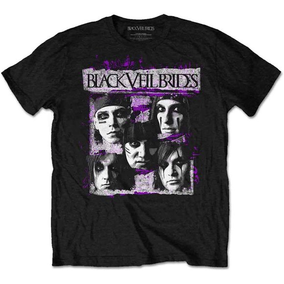 Black Veil Brides Unisex T-Shirt Grunge Faces