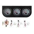 thumbnail image 1 of Kit de jauge triple universelle pour voiture, température de l'eau, tension, pression d'huile, 52 mm, 1 of 4
