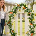 thumbnail image 4 of 2026 Easter Artificial Rattan Garland with Carrots and Flowers Greenery Vine for Home Mantel Table Party Decorations Spring Farmhouse Indoor Outdoor Decor, 4 of 5