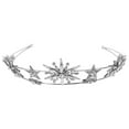 thumbnail image 2 of Pawsdot Bridal Headpiece Elegant Appearance Star Crown Headdress Silver 1 Piece, 2 of 7