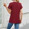thumbnail image 3 of SHITINN Womens Tops Oversized Business Casual Shirts Loose Fit Short Sleeve Tshirts Summer Clothe Womens Tops Trendy Women Short Sleeve Tops Summer Tops, 3 of 4