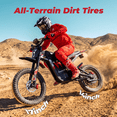 thumbnail image 5 of APEXWILL 4000W Peak Electric Dirt Bike for Teens Adults, 35 MPH Off-Road Electric Motorcycle with 48V 22.4Ah Battery, Dual Hydraulic Brakes & Suspension, 17"/14" Tires, 5 of 10