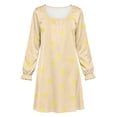 thumbnail image 5 of Auroural Girl'S Round Neck Long Sleeves Dress Homewear Sleeping Dress Kids, 5 of 9