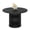 black, variant on Ataucjin 47'' Dining Table with Hidden Storage for 4, Kitchen Dining Room Circle Dinner Pedestal Table with Slide Door Shelf, Space Saving Wood Furniture for Small Spaces, Dining Room,table only