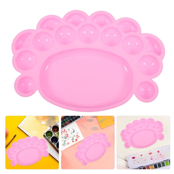 WASHWEPE Plastic Paint Palette for Kids Activities 1Pcs 8.1x5.5x0.4In