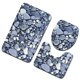 thumbnail image 3 of Juego de alfombras de baño con estampado de piedra 3D, alfombrillas de baño antideslizantes, alfombrillas decorativas para asiento de inodoro, alfombra 3 piezas seitruly JJ25267-03, 3 of 5