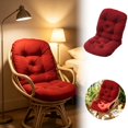 thumbnail image 2 of Waterproof Outdoor Chair Cushion With Backrest Tufted Thick Seat Pad With Ties For Patio Rocking Chair Garden Furniture 39.4 Inch, 2 of 6