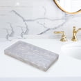 thumbnail image 4 of Marble Print Bathroom Vanity Tray Perfume Cosmetic Holders Serving Trays Drinks Pear White, 4 of 8