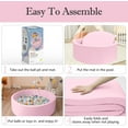 thumbnail image 6 of Ball Pit for Toddlers, 35.4"x 11.8" Foam Ball Pits, Indoor Soft Round Baby Playpen for Children, Ideal Gift for Toddlers, Pink, (Balls not Included), 6 of 15