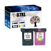 Compatible Ink Cartridge 67XL Replacement for HP Envy 6055e 6055 6052 6075 6455e 6455 6475 6452 6458 DeskJet 4155 2755e 2755 4052 Printers (Black & Color)